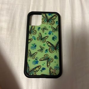 Wildflower green butterfly vase